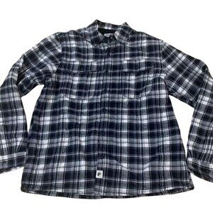 Boston Traders Flannel Trucker Jacket Men’s Size XL Fleece Lined Gray Plaid